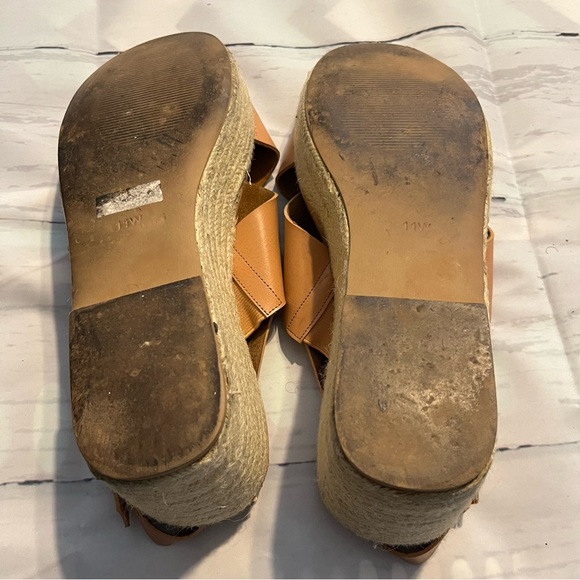 Tan Espadrille Platform Sandals / Wedge Heels, Very Slight Heel, Torrid Size 11W - Picture 7 of 10